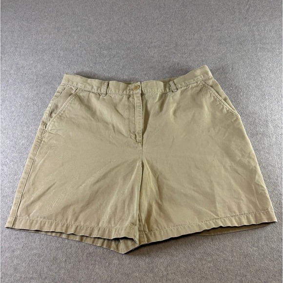 Lauren Ralph Lauren Pants - Lauren Ralph Lauren Women's Size 12 Khaki Chino Shorts Tan Cotton Twill